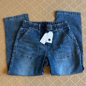 Universal Standard wide leg jeans cropped NWT